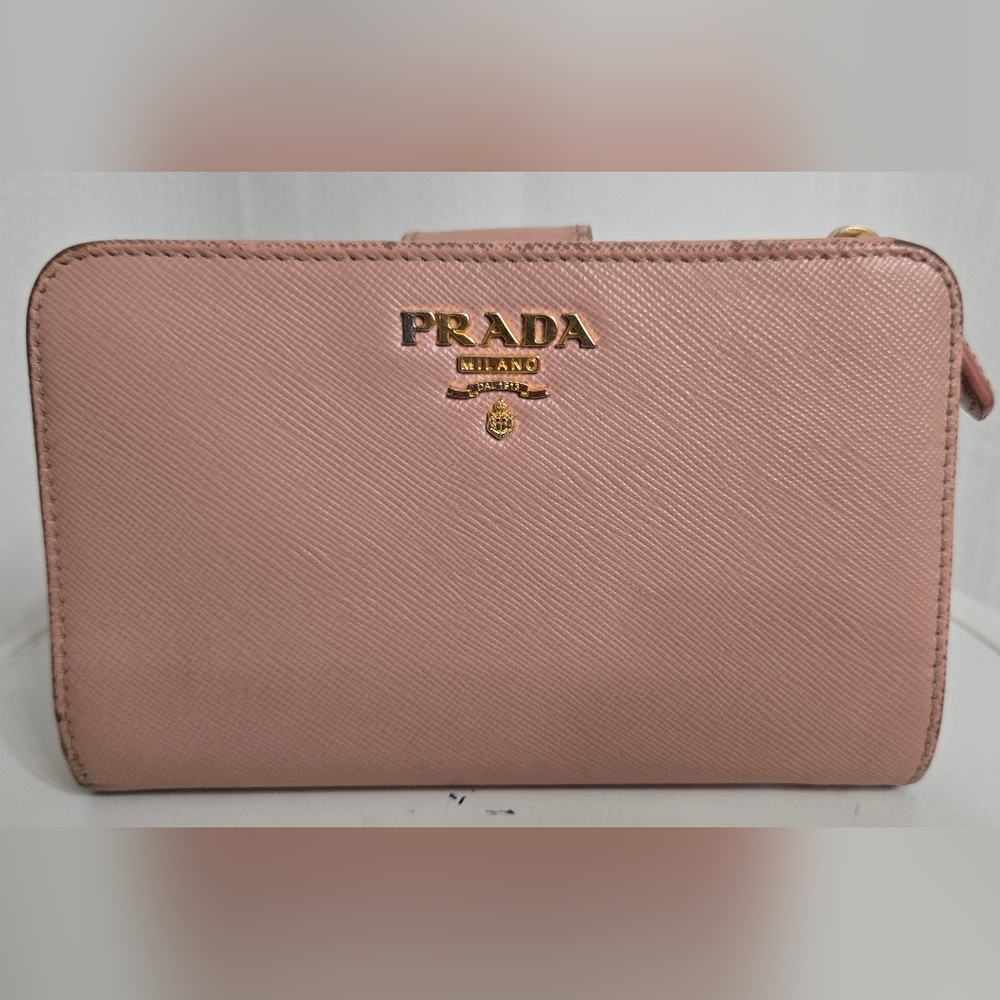 GUC Prada Pink Milano Leather Wallet